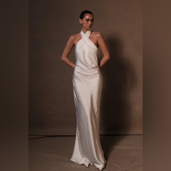 Meshki Dresses & Skirts - Meshki Laura Halter Satin Dress